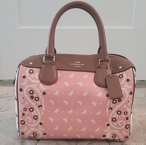 Coach Mini Bennett Satchel Butterfly Print Canvas